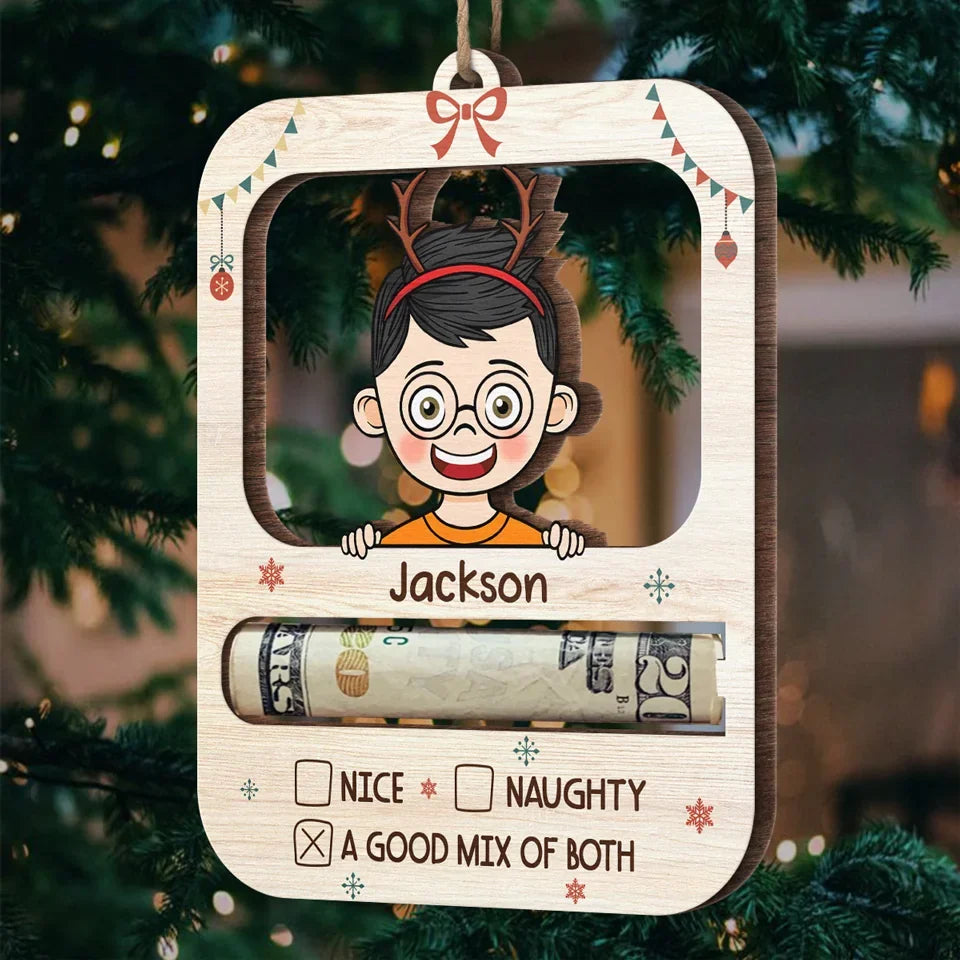 A Family Is A Team Of Love - Family Personalized Custom Ornament, Money Holder - Wood Custom Shaped - Christmas Gift For Family Members