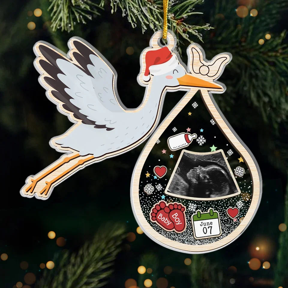 Blessed With The Sweetest Gift Of All - Family Personalized Custom Ornament - Acrylic Custom Shaped - Christmas Gift For Baby Kids, Newborn Baby