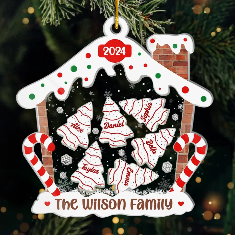 I Love My Family's Christmas Celebrations - Family Personalized Custom Ornament - Acrylic Custom Shaped - Christmas Gift For Family Members