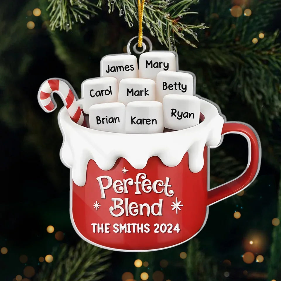 Perfect Blend - Family Personalized Custom Ornament - Acrylic Custom Shaped - New Arrival, Christmas Gift For Family Members AMZ