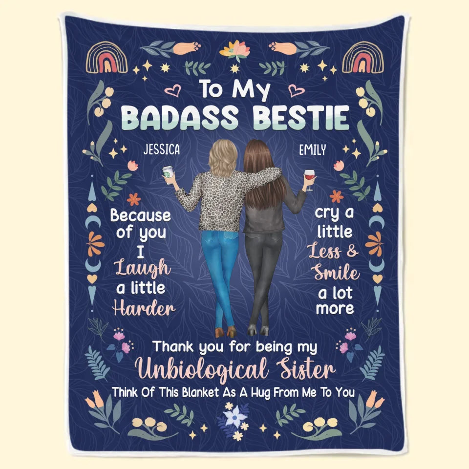 Life Is Made Of Moments, But True Friends Make Those Moments Unforgettable - Bestie Personalized Custom Blanket - Gift For Best Friends, BFF, Sisters