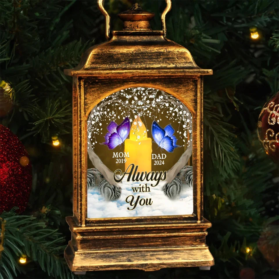 Always With You - Memorial Personalized Custom Christmas Wind Lamp - Sympathy Gift, Christmas Gift For Family Members