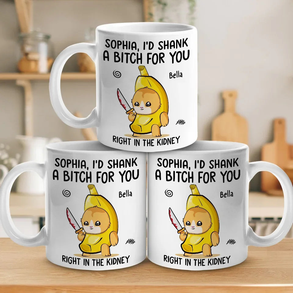 If Anyone Hurts You, I’ll Go Full Ninja On Them - Friend Personalized Custom Mug - Christmas Gift For Best Friends, Sisters, Family Members, Coworkers