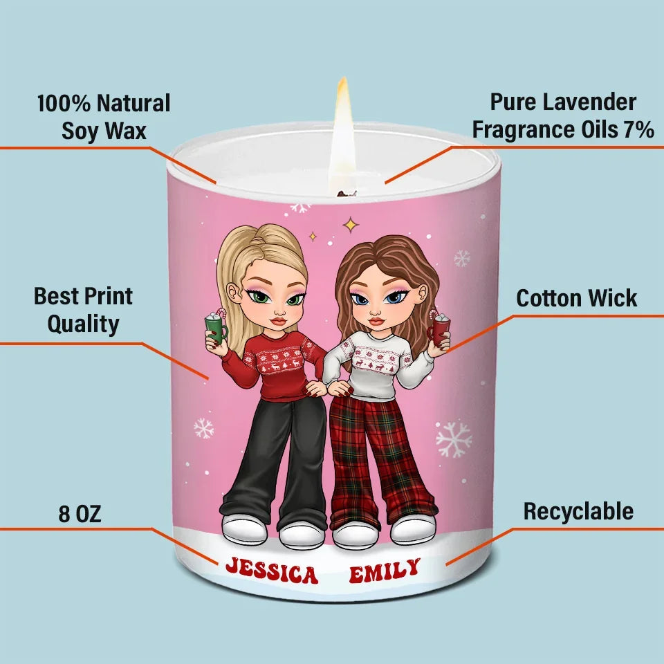 Friends Are Like Stars - Bestie Personalized Custom Smokeless Scented Candle - Christmas Gift For Best Friends, BFF, Sisters