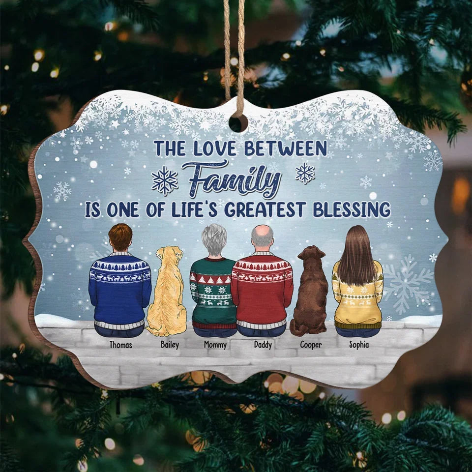 Christmas Magic Is In The Air - Family Personalized Custom Ornament - Wood Benelux Shaped - Christmas Gift For Family Members, Pet Owners, Pet Lovers