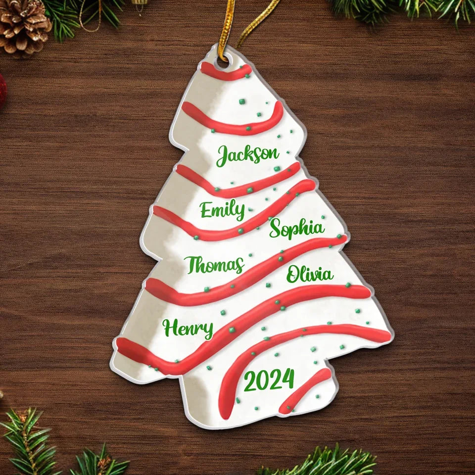 Merry Christmas To My Family - Family Personalized Custom Ornament - Acrylic Custom Shaped - New Arrival, Christmas Gift For Family Members AMZ
