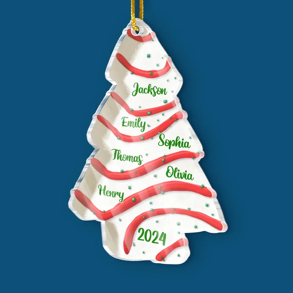Merry Christmas To My Family - Family Personalized Custom Ornament - Acrylic Custom Shaped - New Arrival, Christmas Gift For Family Members AMZ