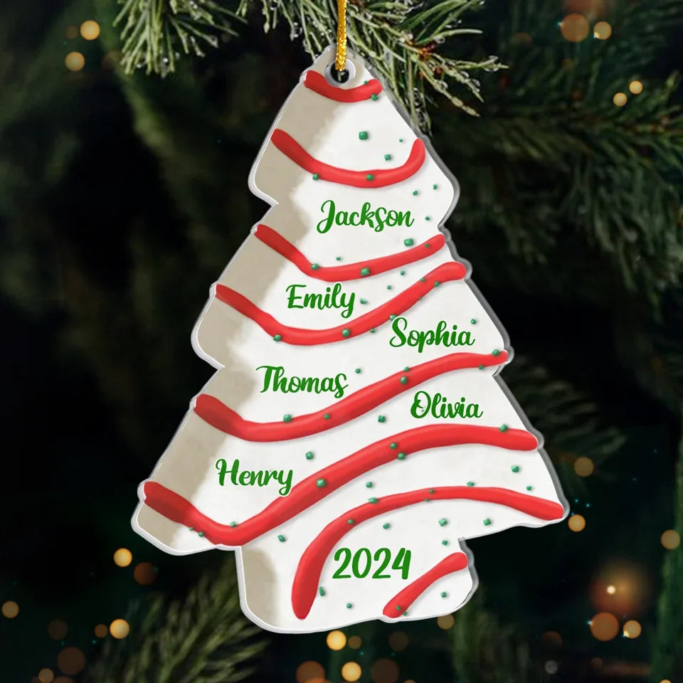 Merry Christmas To My Family - Family Personalized Custom Ornament - Acrylic Custom Shaped - New Arrival, Christmas Gift For Family Members AMZ