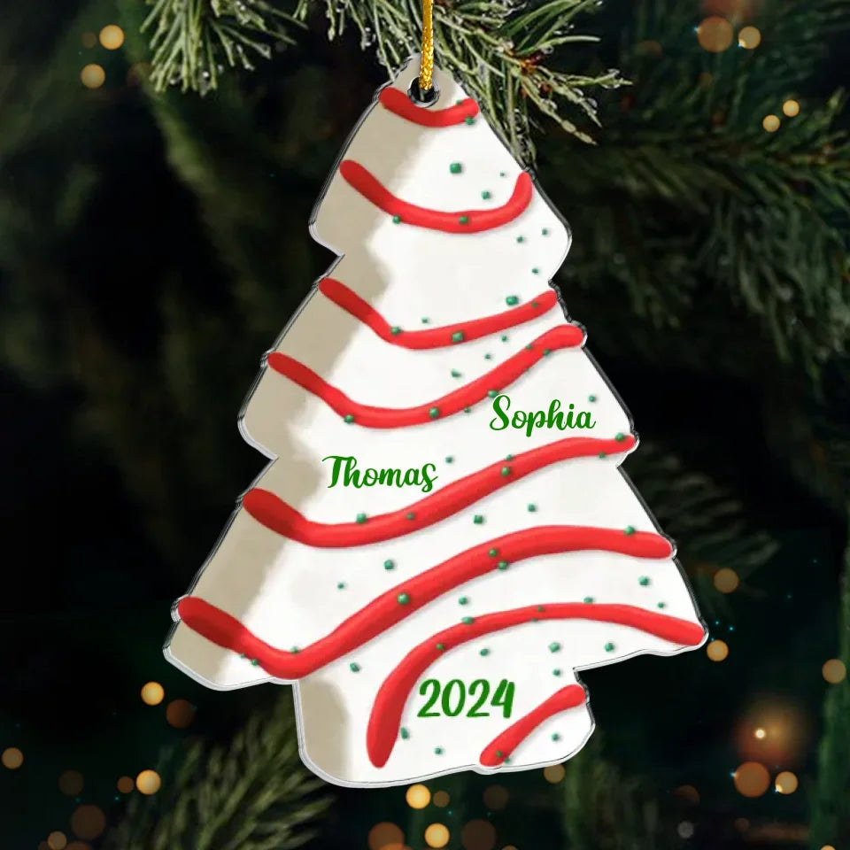 Merry Christmas To My Family - Family Personalized Custom Ornament - Acrylic Custom Shaped - New Arrival, Christmas Gift For Family Members AMZ
