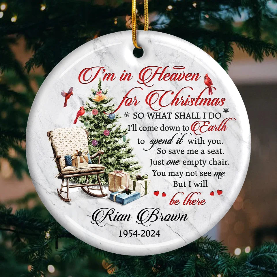 You Are Deeply Missed - Memorial Personalized Custom Ornament - Ceramic Round Shaped - Sympathy Gift, Christmas Gift For Family Members