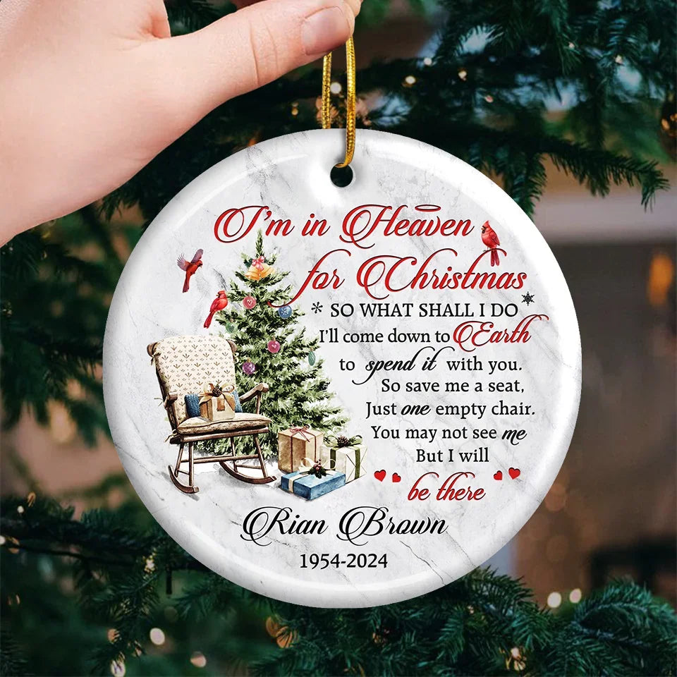 You Are Deeply Missed - Memorial Personalized Custom Ornament - Ceramic Round Shaped - Sympathy Gift, Christmas Gift For Family Members