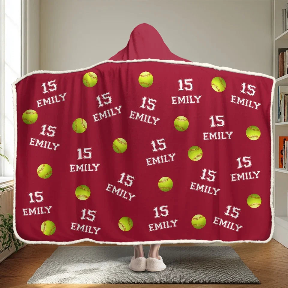 Play Hard, Play Smart - Personalized Custom Snuggle Blanket, Hoodie Blanket - Christmas Gift For Sport Lovers, Sport Players