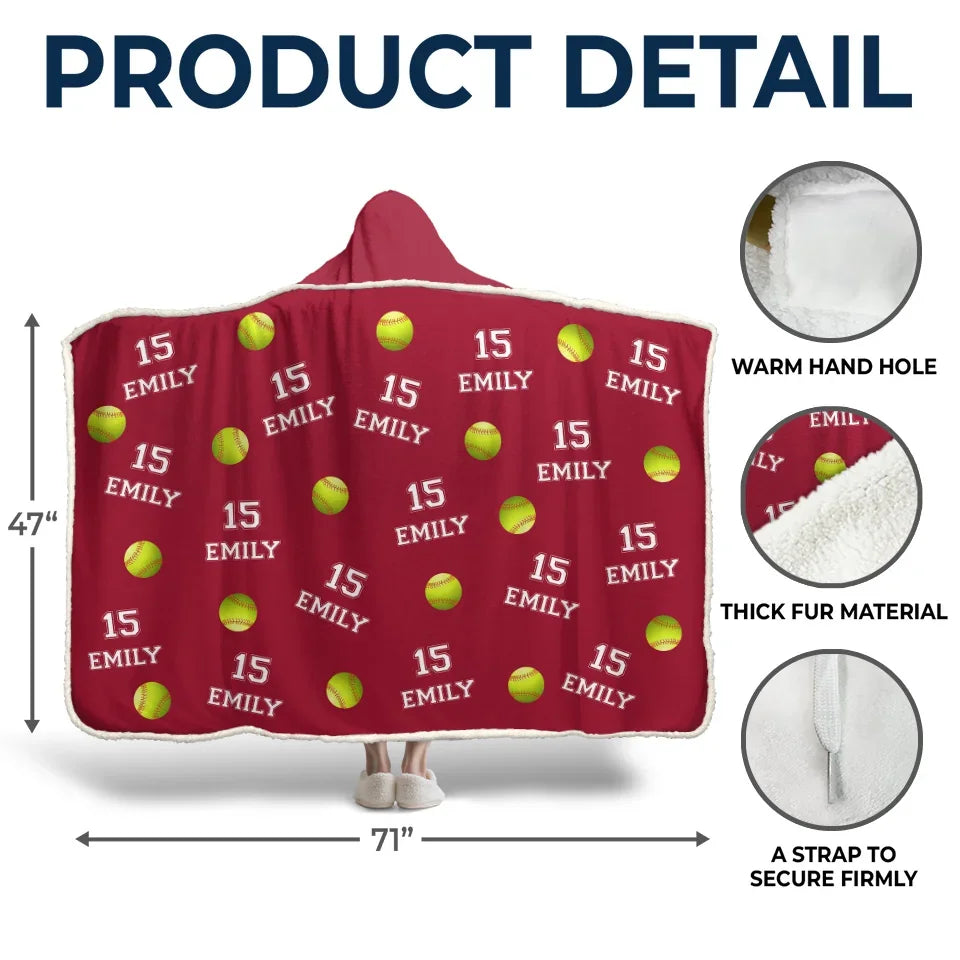 Play Hard, Play Smart - Personalized Custom Snuggle Blanket, Hoodie Blanket - Christmas Gift For Sport Lovers, Sport Players