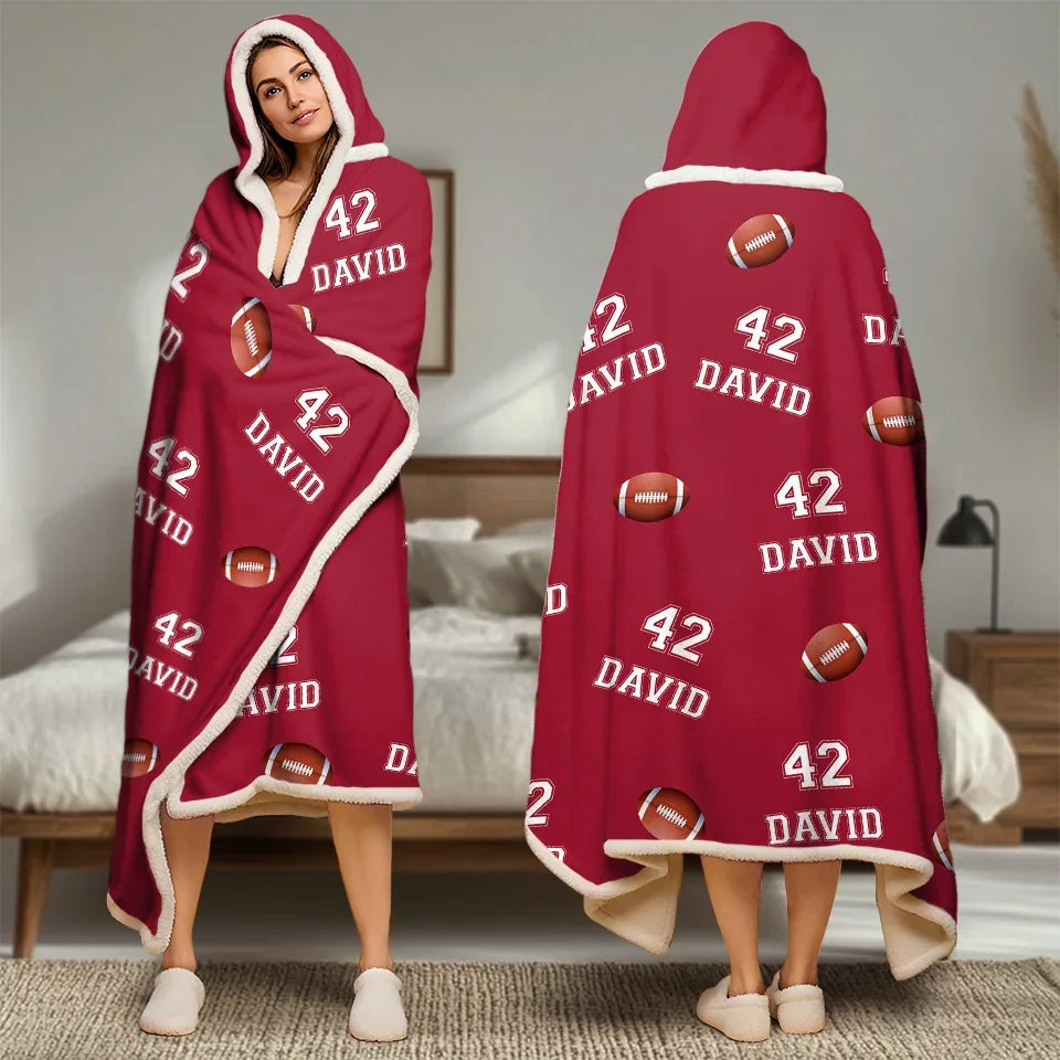 Work Hard, Dream Big - Personalized Custom Snuggle Blanket, Hoodie Blanket - Christmas Gift For Sport Lovers, Sport Players