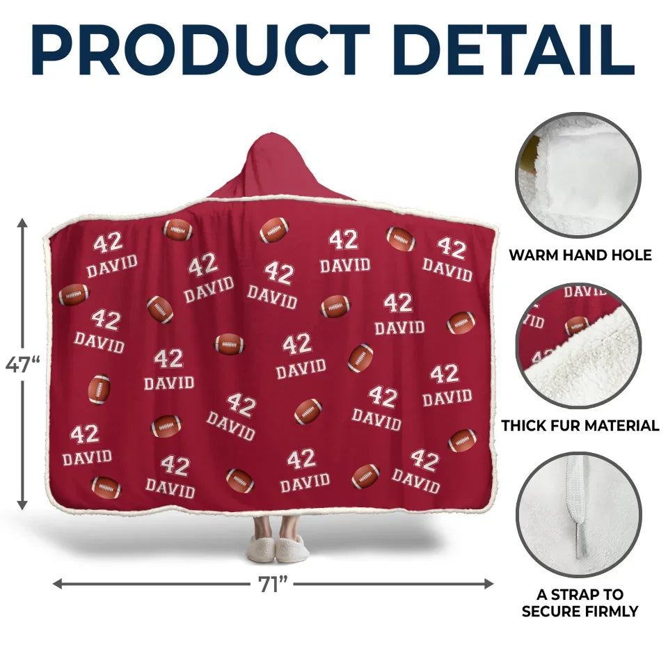 Work Hard, Dream Big - Personalized Custom Snuggle Blanket, Hoodie Blanket - Christmas Gift For Sport Lovers, Sport Players