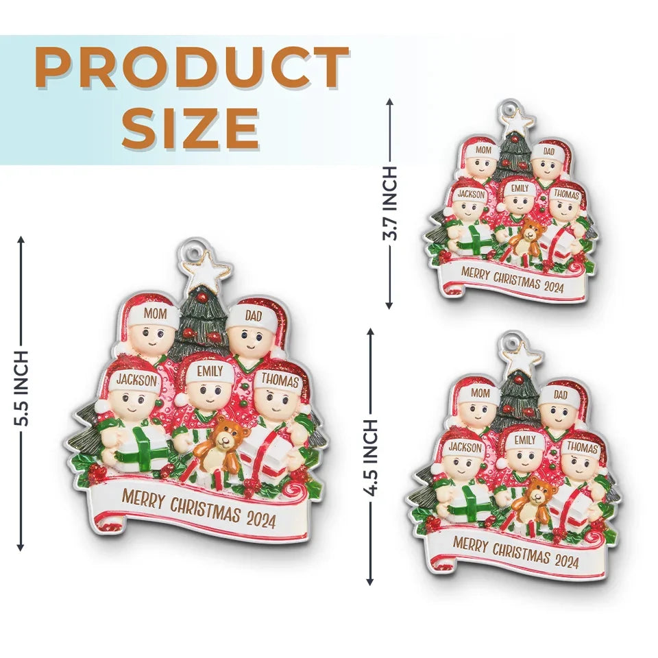Home Is Where The Holiday Magic Happens - Family Personalized Custom Ornament - Acrylic Custom Shaped - Christmas Gift For Family Members