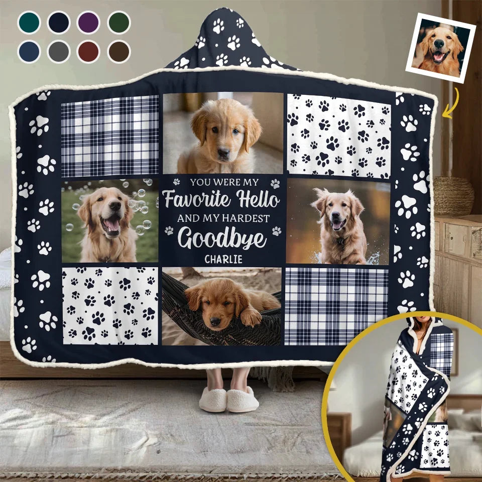 Custom Photo Once By My Side, Forever In My Heart - Memorial Personalized Custom Snuggle Blanket, Hoodie Blanket - Sympathy Gift, Christmas Gift For Pet Owners, Pet Lovers