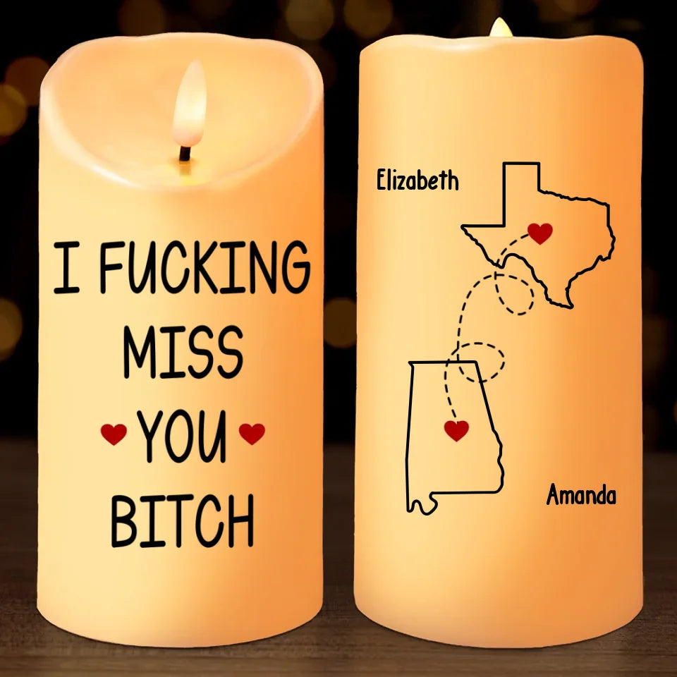 I Dream Of Living Closer To You - Bestie Personalized Custom LED Candle - Christmas Gift For Best Friends, BFF, Sisters