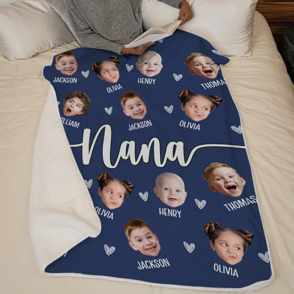 Custom Photo Moms Make Life Beautiful - Family Personalized Custom Blanket - Christmas Gift For Mom, Grandma