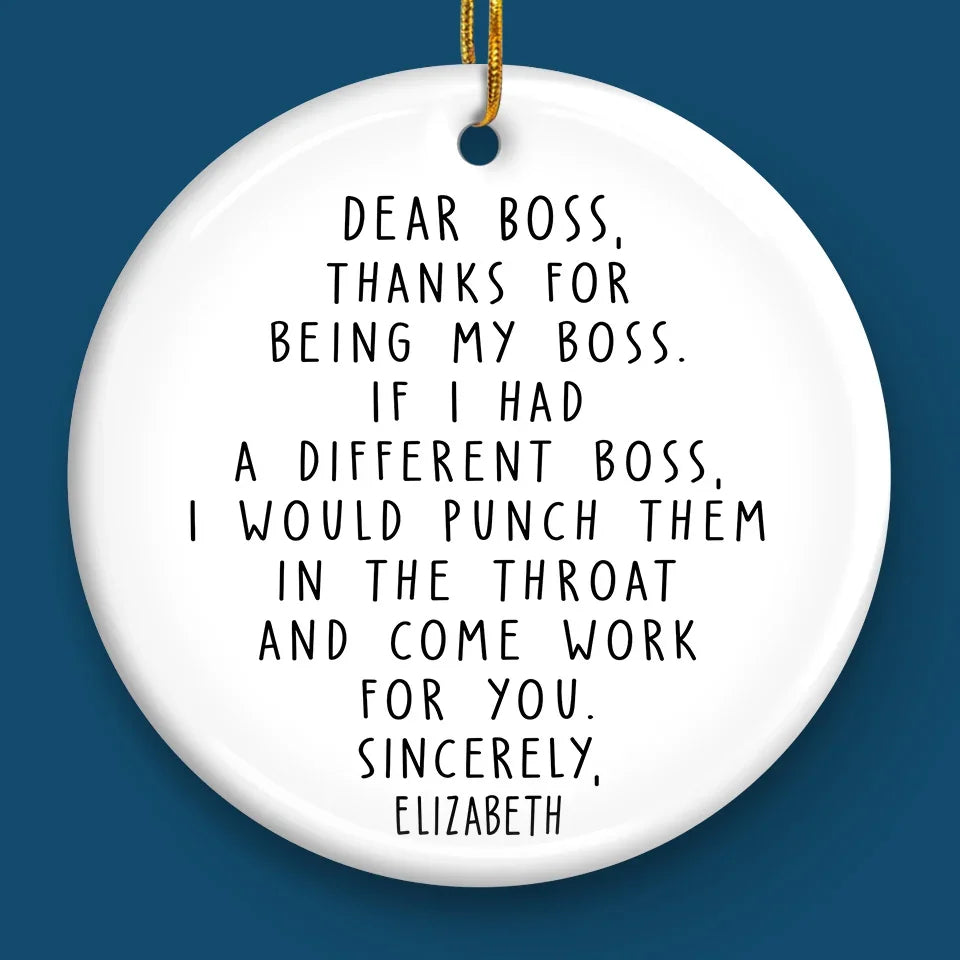 Teamwork Makes The Dream Work - Coworker Personalized Custom Ornament - Ceramic Round Shaped - Christmas Gift For Coworkers, Work Friends, Colleagues