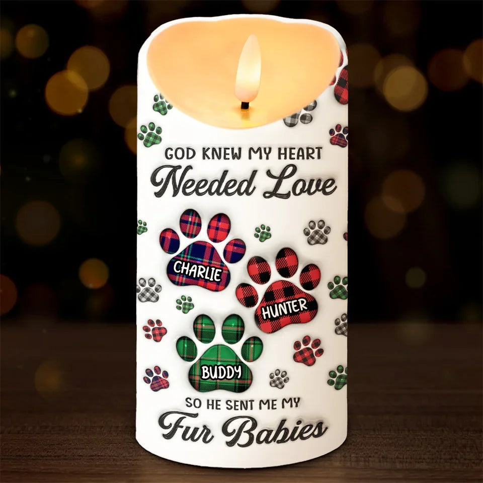 I Ask God For A True Friend - Dog & Cat Personalized Custom 3D Inflated Effect Printed LED Candle - Christmas Gift For Pet Owners, Pet Lovers