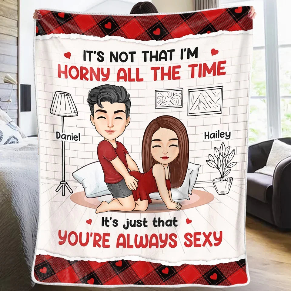 No Place I'd Rather Be Than By Your Side - Couple Personalized Custom Blanket - Christmas Gift For Husband Wife, Anniversary