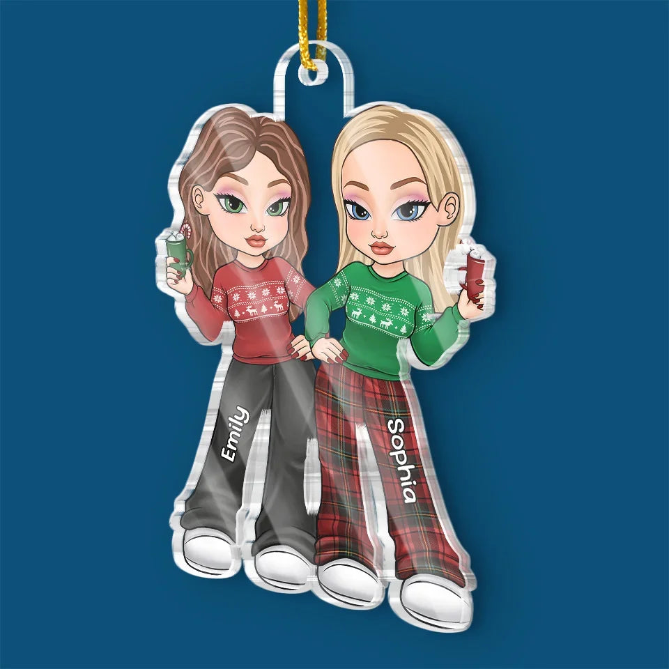 Of All Possessions A Friend Is The Most Precious - Bestie Personalized Custom Ornament - Acrylic Custom Shaped - Christmas Gift For Best Friends, BFF, Sisters