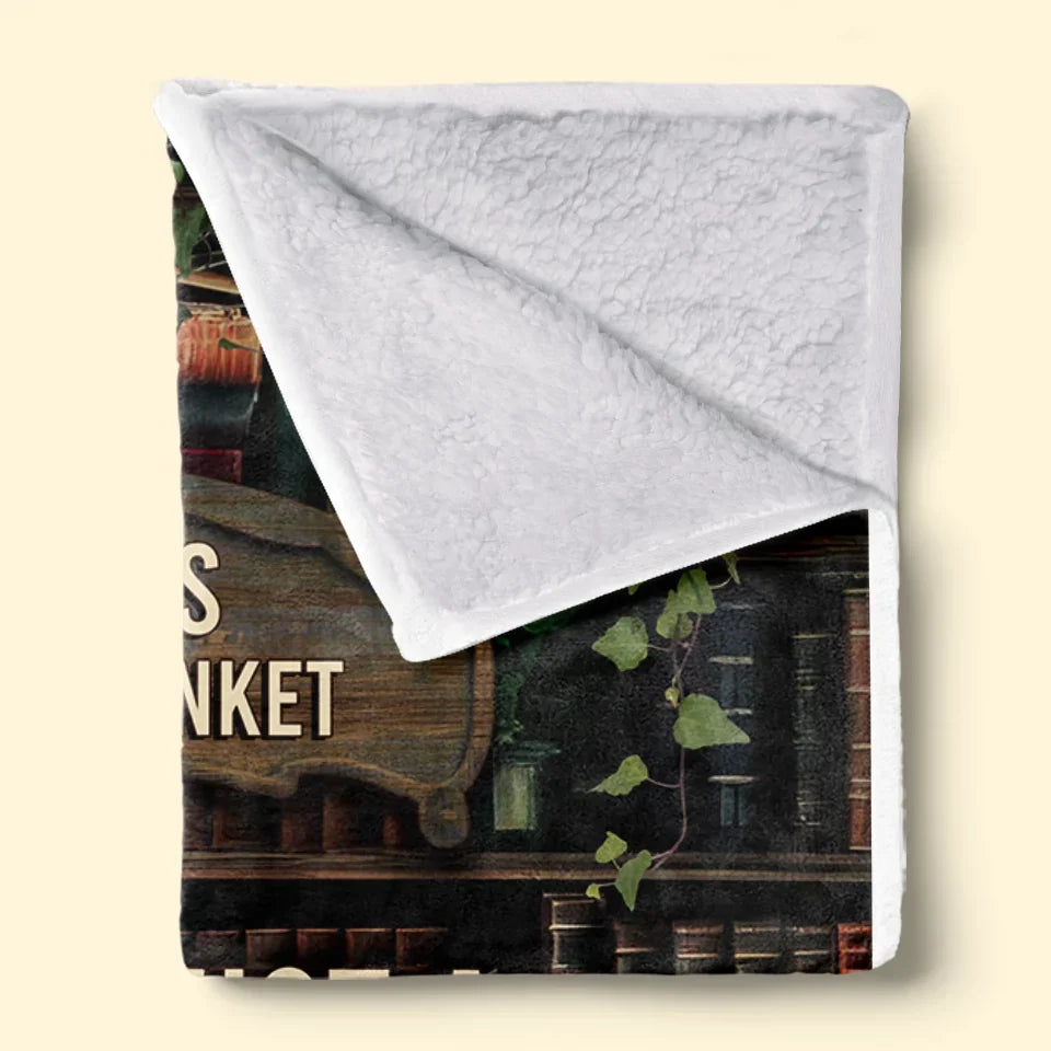 Lost In The World Of Books, Where I Find Myself - Personalized Custom Blanket - Gift For Book Lovers