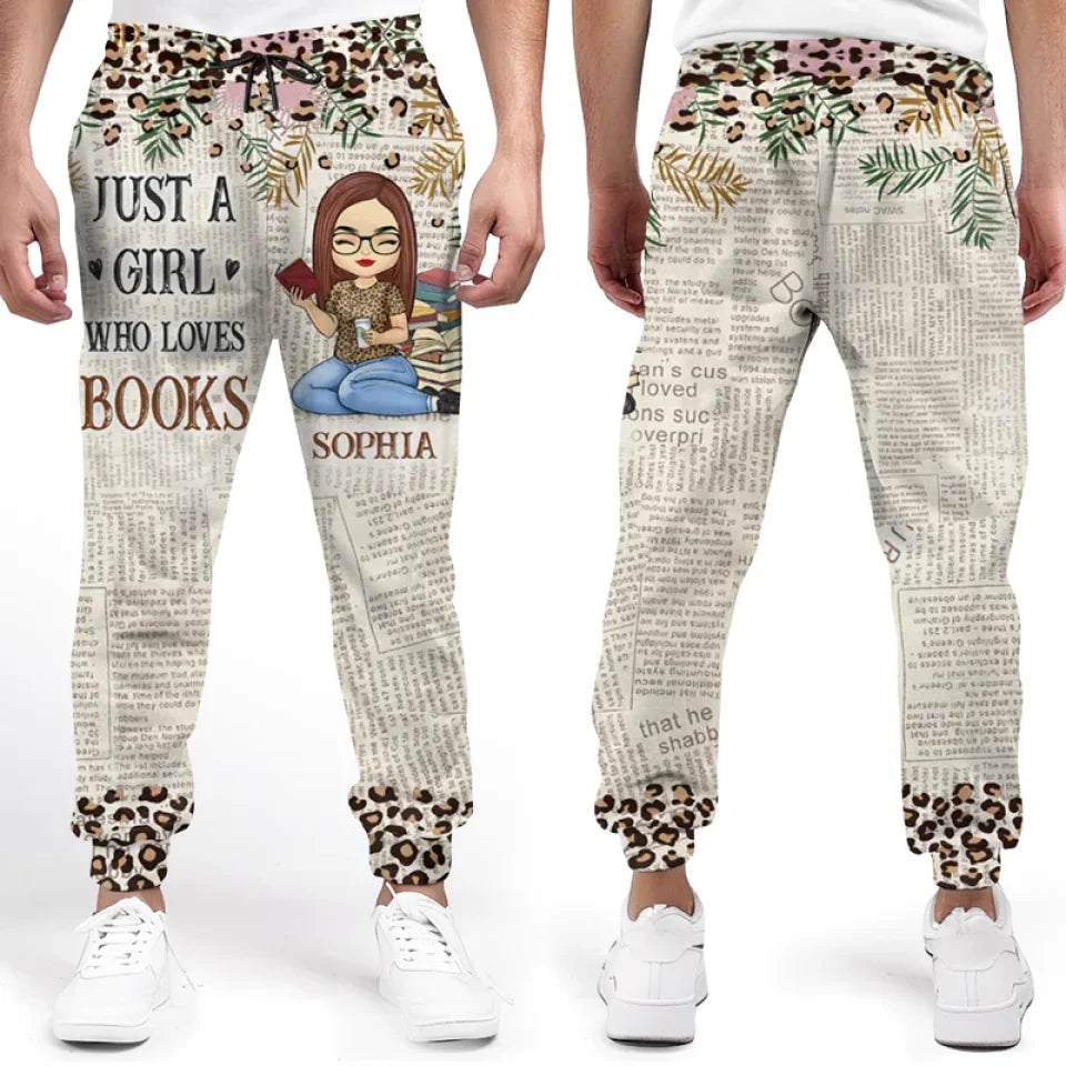 In The Pages Of A Book, I Find My World - Personalized Custom Unisex Sweatpants - Gift For Book Lovers