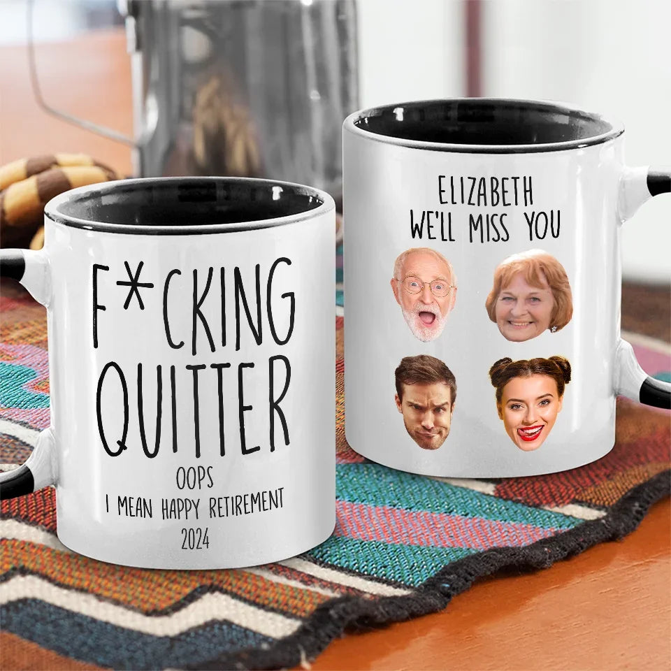 Custom Photo I Mean Happy Retirement - Coworker Personalized Custom Accent Mug - Christmas Gift, Appreciation, Retirement Gift For Coworkers, Work Friends, Colleagues