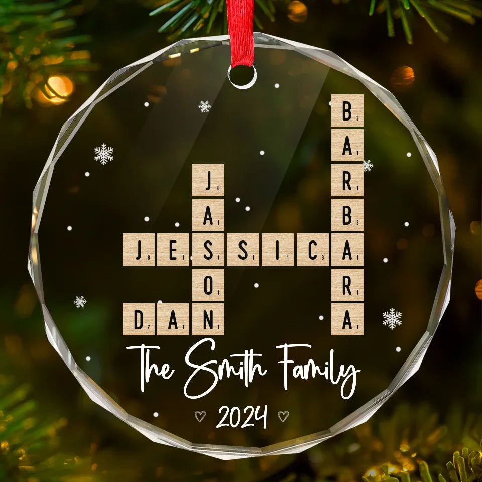 Sending Love And Comfort During This Time - Family Personalized Custom Circle Glass Ornament - New Arrival, Christmas Gift For Family Members AMZ1