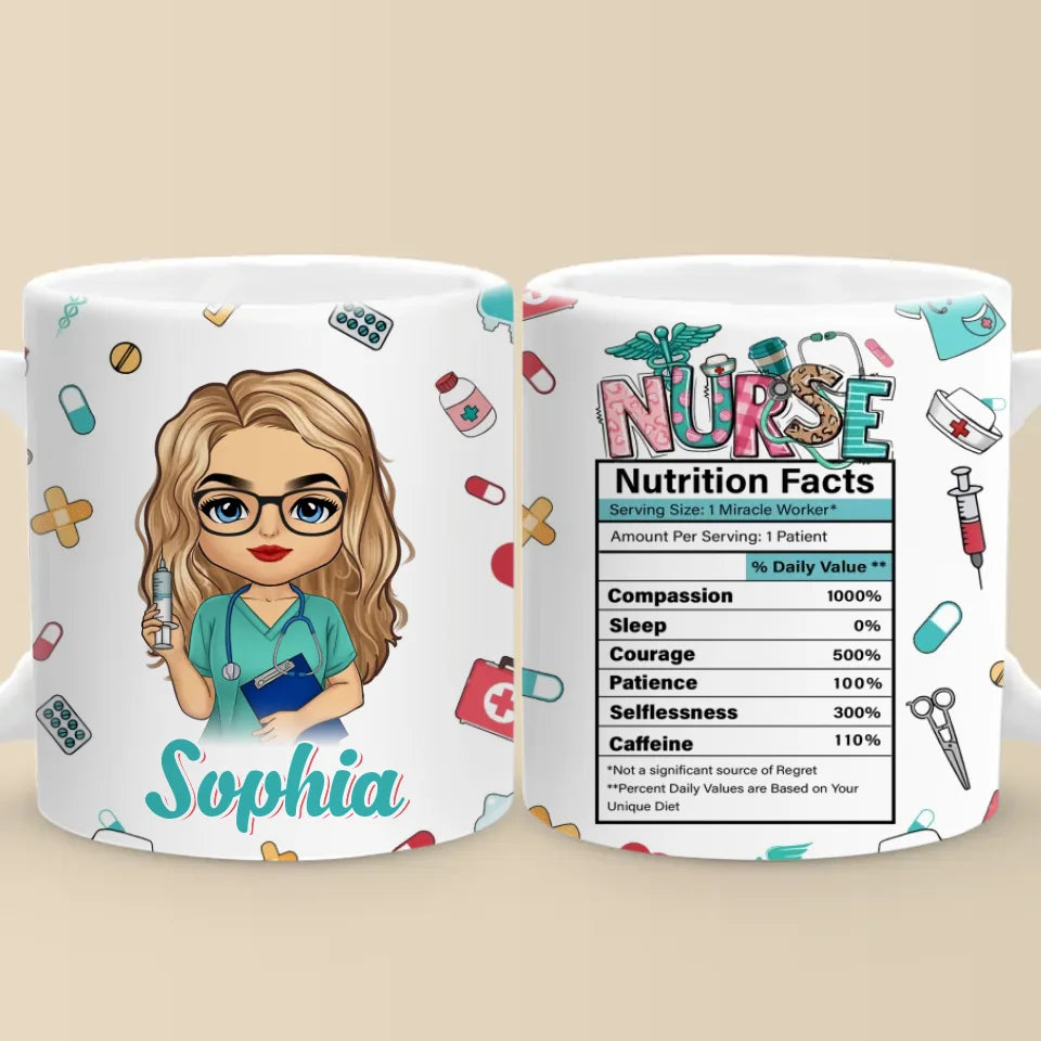 An Angel With A Stethoscope - Nurse Personalized Custom Mug - Appreciation, Thank You Gift, Nurse Life