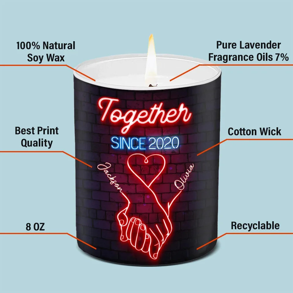 I'm Keeping You Forever Yours - Couple Personalized Custom Smokeless Scented Candle - Christmas Gift For Husband Wife, Anniversary