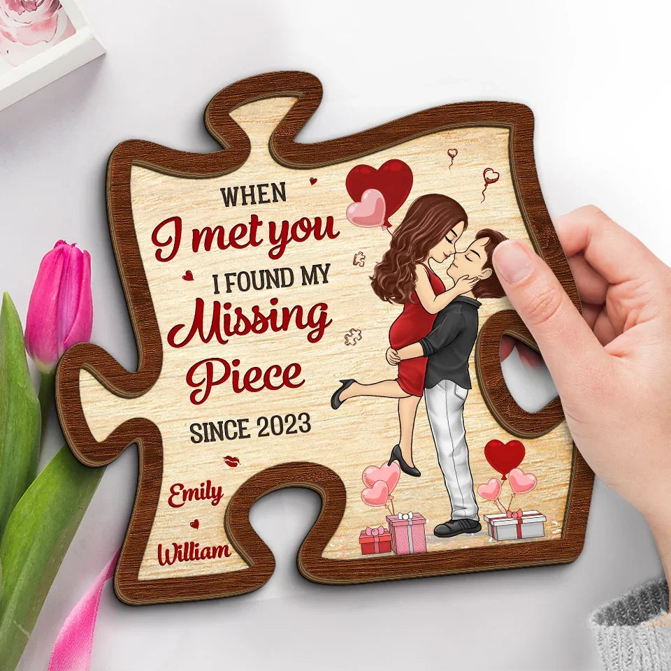 Your Embrace Is My Favorite Place - Couple Personalized Custom 2-Layered Wooden Plaque With Stand - Gift For Husband Wife, Anniversary