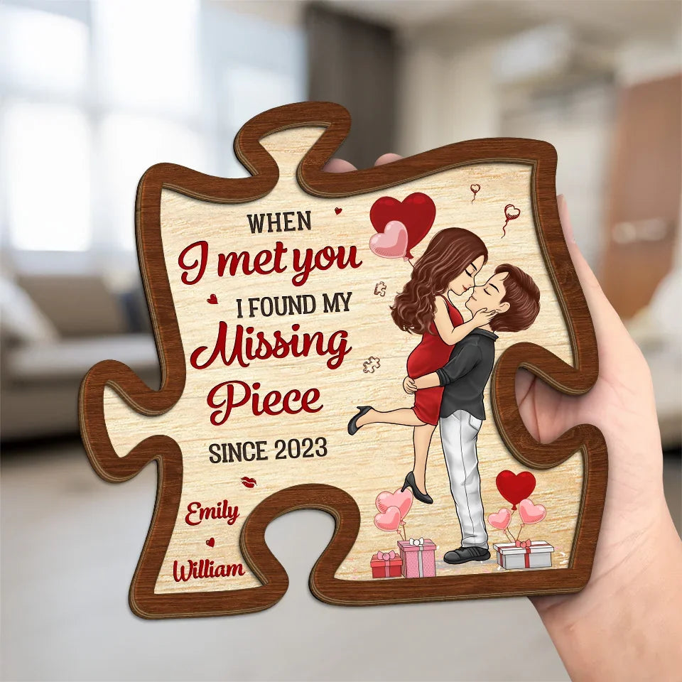 Your Embrace Is My Favorite Place - Couple Personalized Custom 2-Layered Wooden Plaque With Stand - Gift For Husband Wife, Anniversary