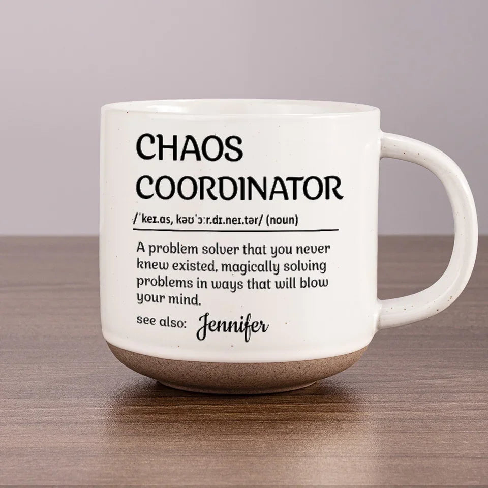 Master Of Chaos - Coworker Personalized Custom Printed Pottery Mug - Gift For Coworkers, Work Friends, Colleagues