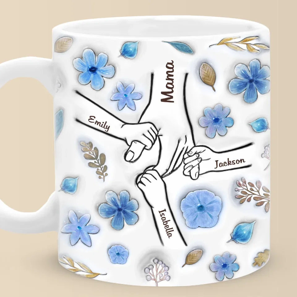 Little Hands, Big Love - Family Personalized Custom 3D Inflated Effect Printed Mug - Christmas Gift For Mom, Grandma