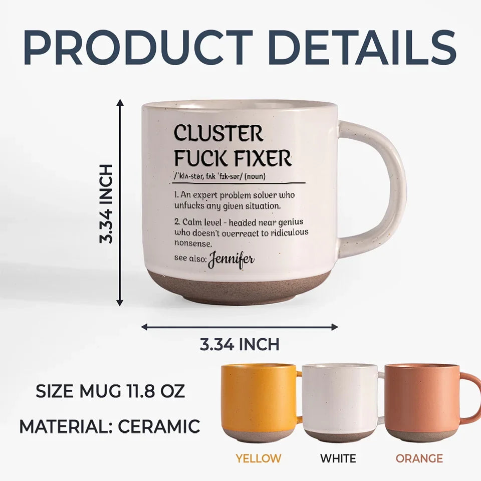 Expert Problem Solver - Coworker Personalized Custom Printed Pottery Mug - Gift For Coworkers, Work Friends, Colleagues