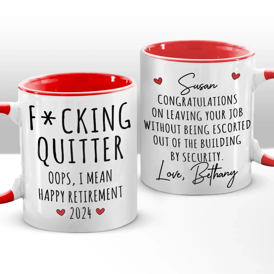 I'm Not Retired, I'm A Professional Relaxer - Coworker Personalized Custom Accent Mug - Christmas Gift, Appreciation, Retirement Gift For Coworkers, Work Friends, Colleagues