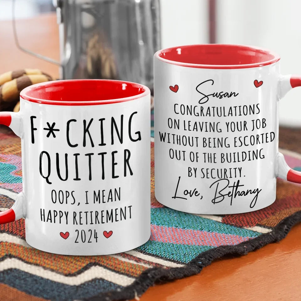 I'm Not Retired, I'm A Professional Relaxer - Coworker Personalized Custom Accent Mug - Christmas Gift, Appreciation, Retirement Gift For Coworkers, Work Friends, Colleagues