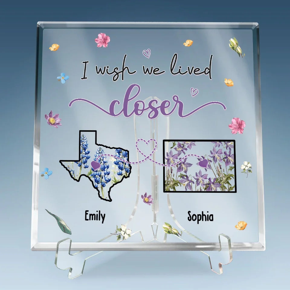 Distance Can’t Break A Bond This Strong - Bestie Personalized Custom Square Shaped Acrylic Plaque - Gift For Best Friends, BFF, Sisters