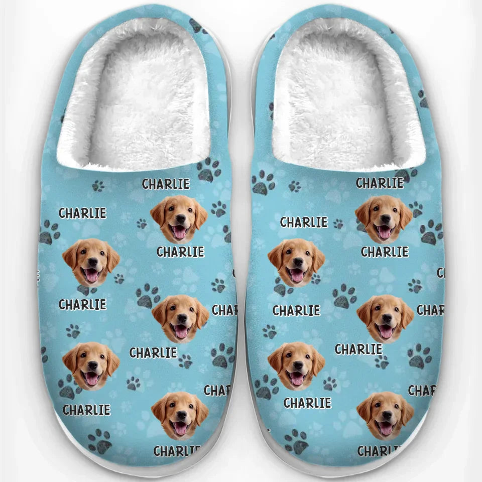 Custom Photo Every Wag Brings Joy To My Heart - Dog & Cat Personalized Custom Fluffy Slippers - Christmas Gift For Pet Owners, Pet Lovers