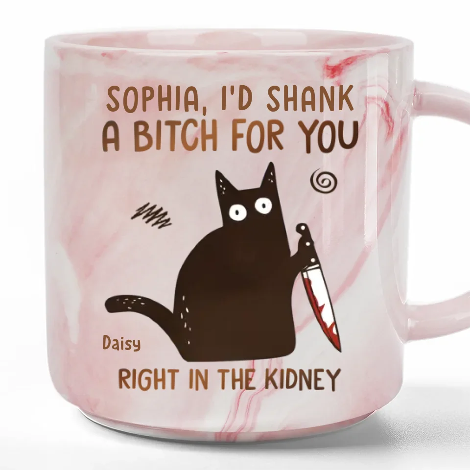 I Will Always Meow You - Funny Personalized Custom Marble Mug - Christmas Gift For Best Friends, Sisters, Family Members, Coworkers