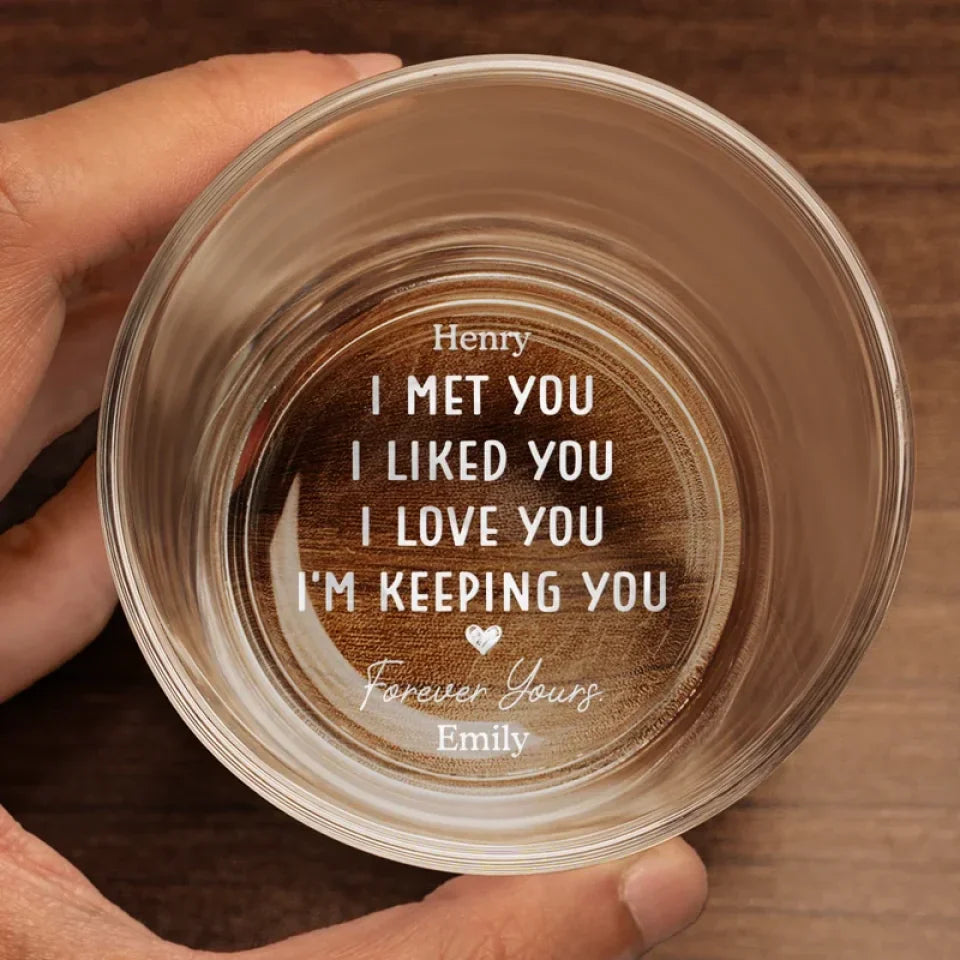 My Heart Has Been Yours - Couple Personalized Custom Whiskey Glass - Gift For Husband Wife, Anniversary