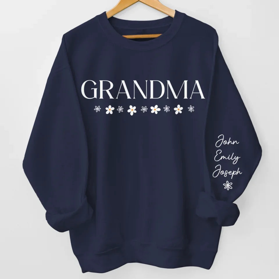 A Grandma Is A Forever Friend - Family Personalized Custom Unisex Sweatshirt, Hoodie With Design On Sleeve - Christmas Gift For Mom, Grandma