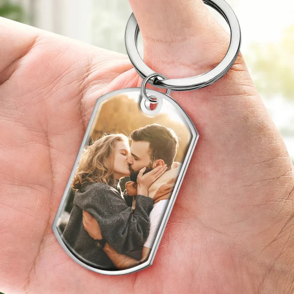 Custom Photo I Love You Now And Always - Couple Personalized Custom Keychain - Gift For Husband Wife, Anniversary