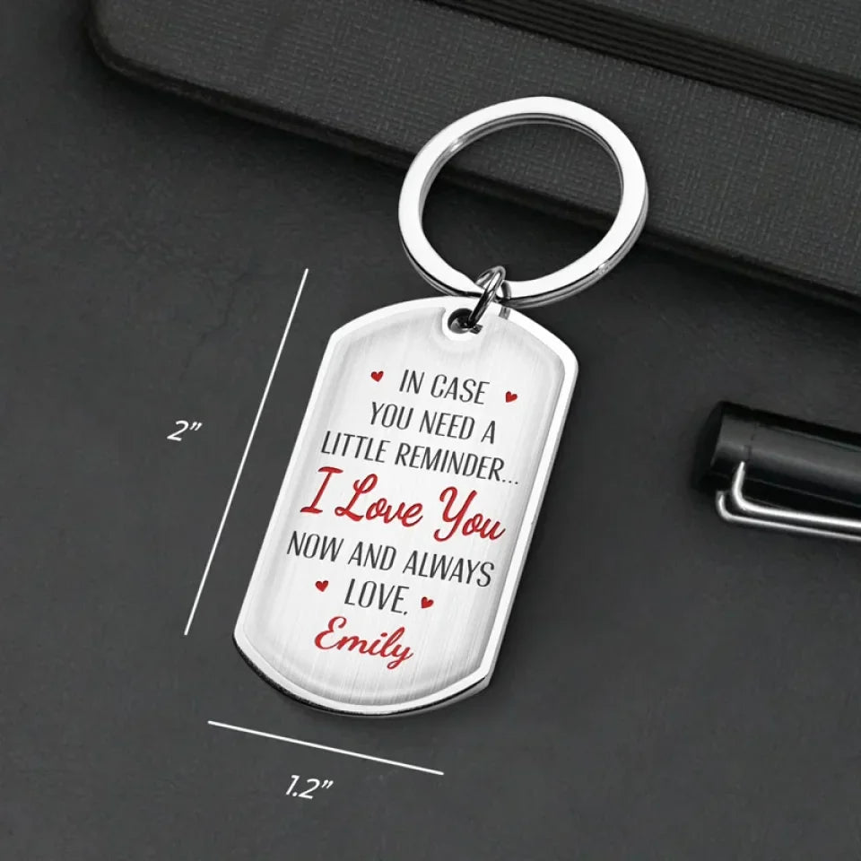 Custom Photo I Love You Now And Always - Couple Personalized Custom Keychain - Gift For Husband Wife, Anniversary