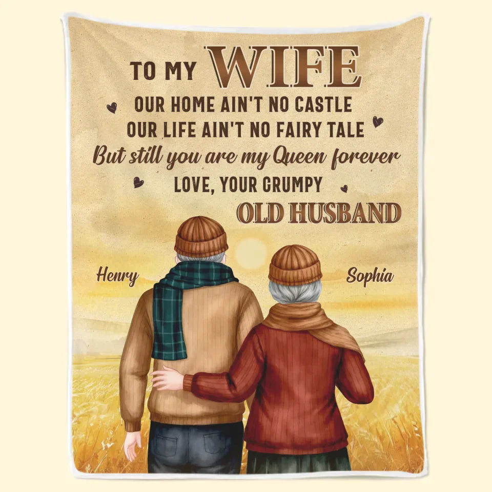 Hand In Hand, Heart To Heart - Couple Personalized Custom Blanket - Gift For Husband Wife, Anniversary