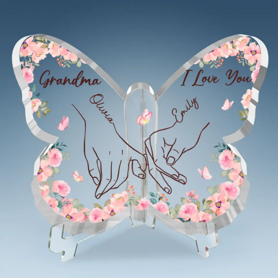 Silent Sacrifices Reflect Endless Love - Family Personalized Custom Butterfly Shaped Acrylic Plaque - Gift For Mom, Grandma