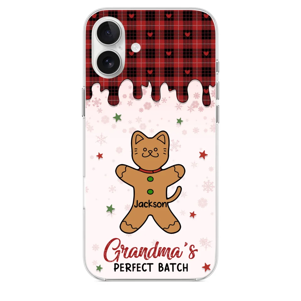 Personalize Her Phone With Memories That Make Her Smile - Family Personalized Custom Clear Phone Case - Christmas Gift For Grandma